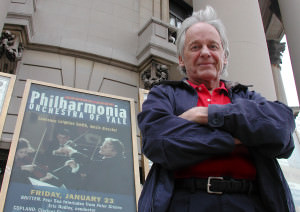 Smith in front of Woolsey Hall in 2004