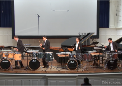 Yale Percussion Group performing in Morse Recital Hall