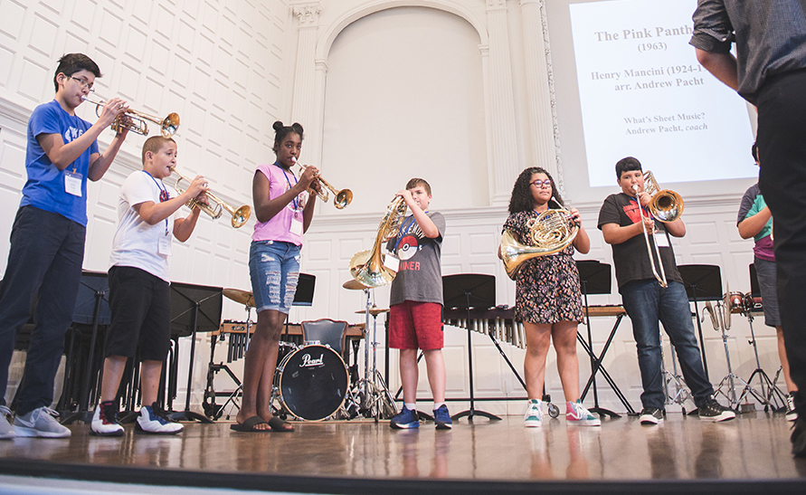 New haven students performing in Morse Recital Hall
