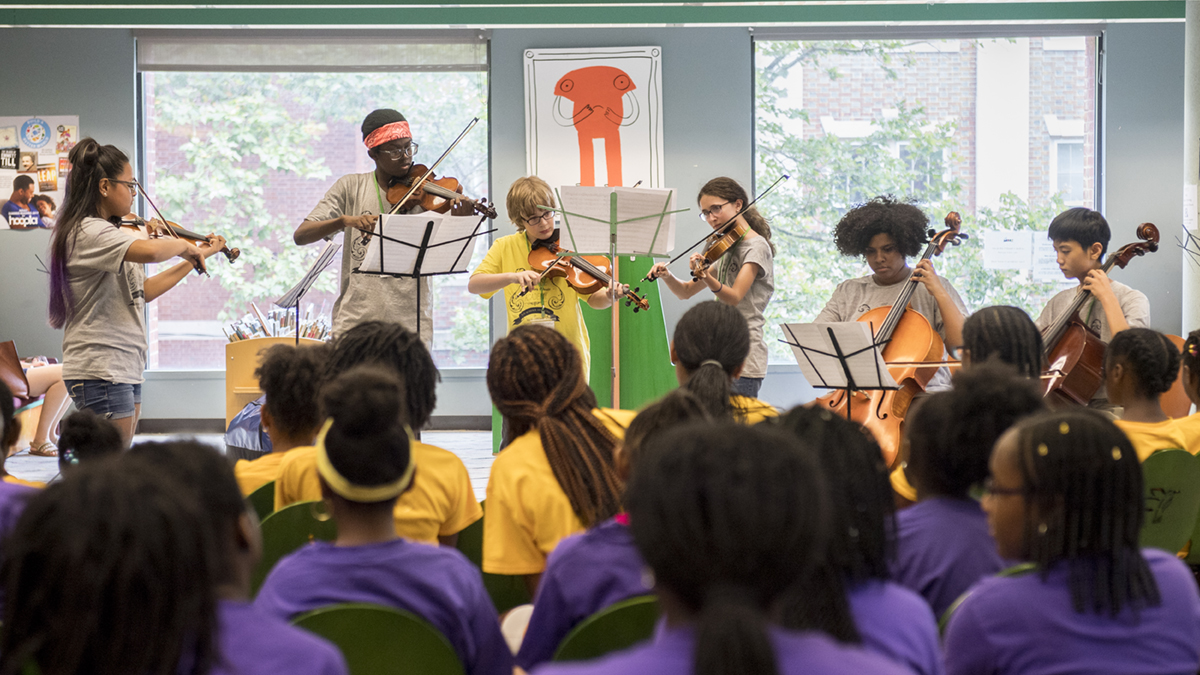 Students in the Morse Summer Music Academy program