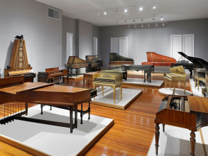 The keyboard gallery in the Collection of Musical Instruments