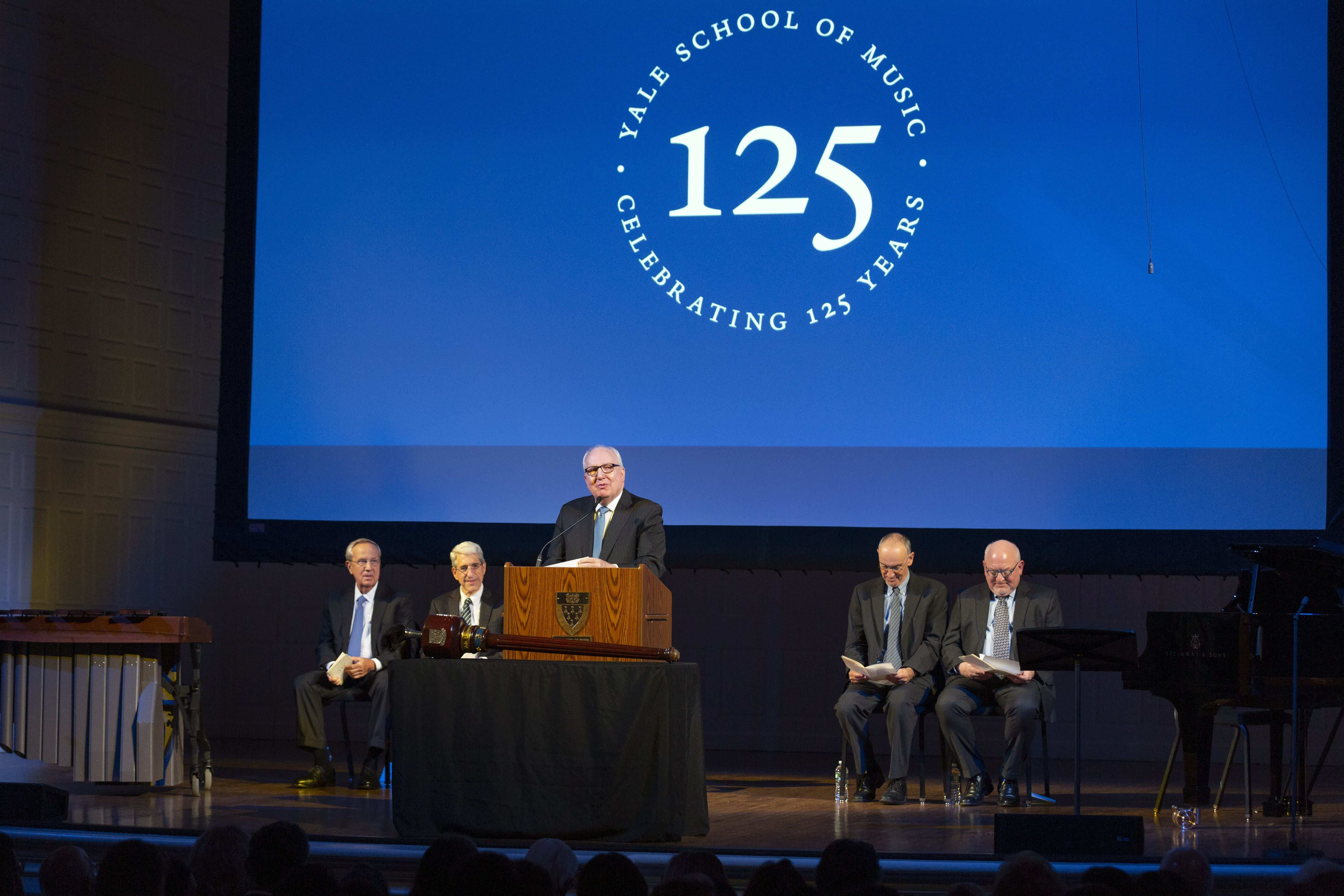 Dean Robert Blocker speaks at the 2019 Convocation ceremony