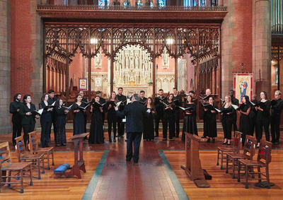 Yale Schola Cantorum rehearsing