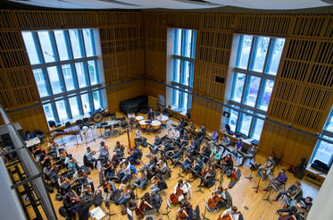 Orchestra Rehearsal Hall in the Adams Center