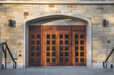 Doors to the Adams Center