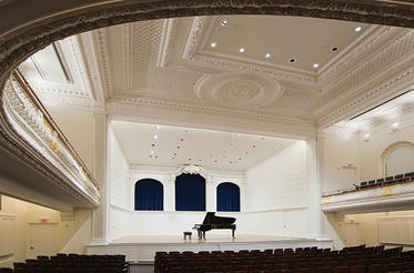 Morse Recital Hall at Sprague Memorial Hall.